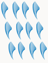  Line flower vector geometric allover print