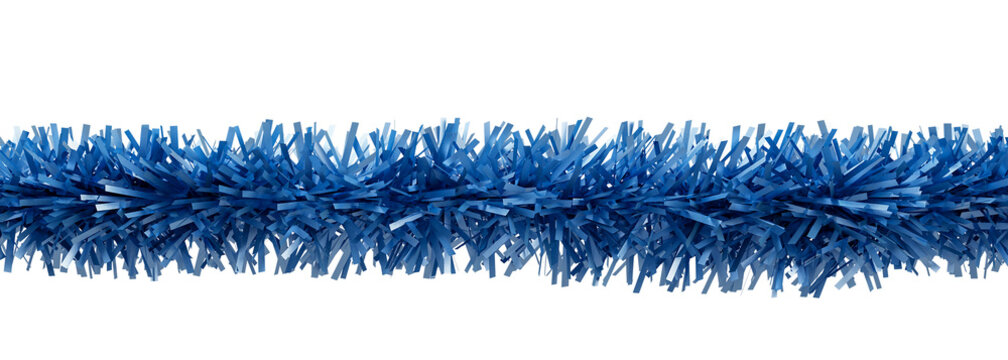 christmas tinsel isolated on white