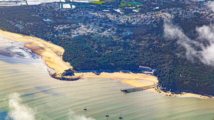 Noirmoutiers Island aerial view in french atlantic ocean