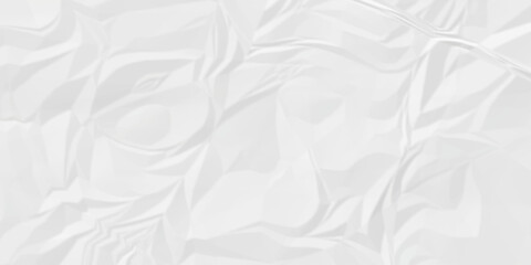 Crushed aged page white paper rough obsolete wrinkle cardboard crumpled satin fabric ripped cloth decoration background	
