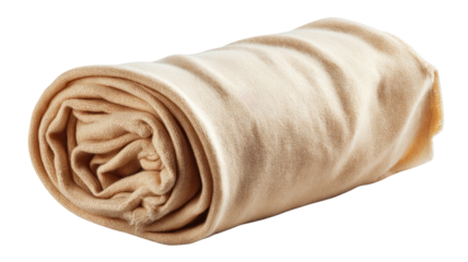  Rolled cashmere blanket isolated on white background for cozy home décor, luxury bedding, and winter comfort photography