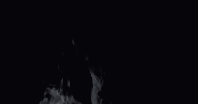 Smoke-like special effects against a black background