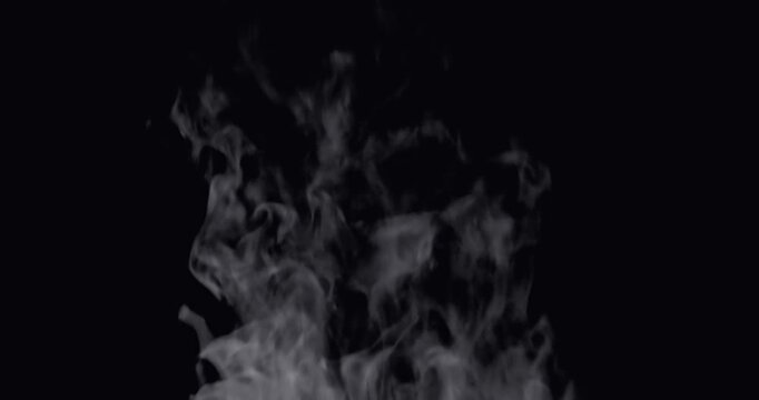 Smoke-like special effects against a black background