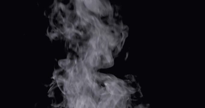 Smoke-like special effects against a black background