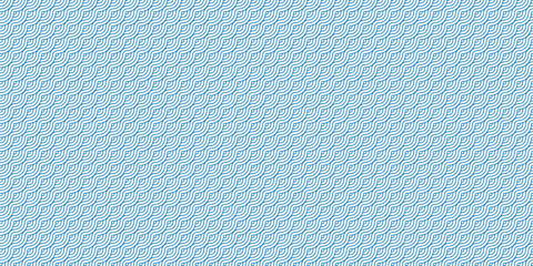 Minimal abstract ornament repeat spiral flow overlap geometric fashion element floral seamless pattern. abstract blue wave overlapping circles fabric textile design.	