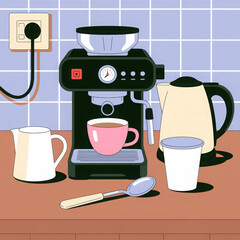 Home coffee station setup