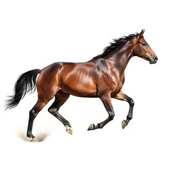 Obraz premium Chestnut Horse Running Equine Stallion Mare Animal Brown Power Speed Ride