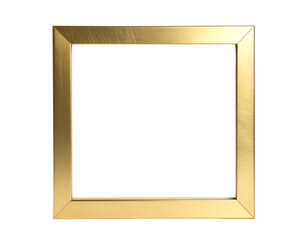 Fototapeta premium A square golden frame set against a black backdrop, perfect for displaying art or photographs