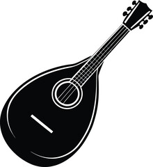 A traditional mandolin silhouette