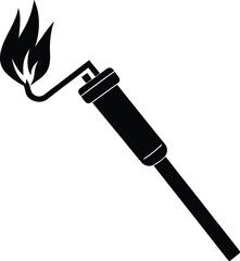A welding torch silhouette