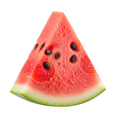A Juicy Slice of Watermelon with Black Seeds.
