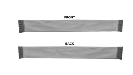 scarf mockup front and back side on transparent background