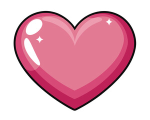 Pink color heart vector illustration
