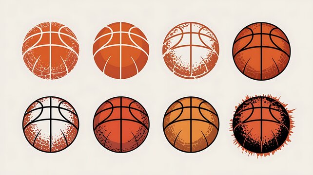 Basketball vector illustration of an orange ball for sport and game