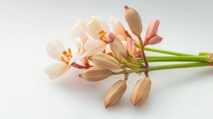 Cardamom pods isolated on white background