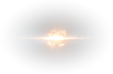 Png yellow light effect reflections, neon illumination in yellow colors. Bright light lens.	