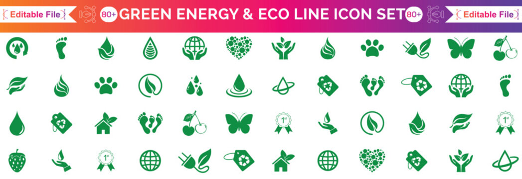 Ecology icon collection set. Containing forest, environment, nature, conservation, organism, photosynthesis, atmosphere, biomass energy, biosphere, earth, biodiversity, nature icon. Simple flat vector