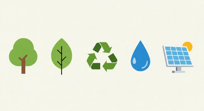 This illustration showcases the interconnectedness of nature and technology, emphasizing the importance of environmental responsibility and sustainable practices for a greener future