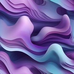 Flowing Abstract Waves Pattern Purple Blue Pink Smooth Gradients Dynamic Organic Shapes Liquid Texture Background