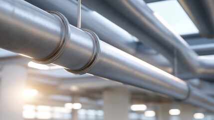 Holographic 3D visualization of sewer network flow displayed in a high-tech office environment — representing digital twin technology, infrastructure simulation, predictive maintenance planning,