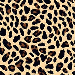 Abstract Leopard Print Seamless Pattern Design with Spotted Animal Skin Texture Safari Wildlife Inspired Fashion Textile Background