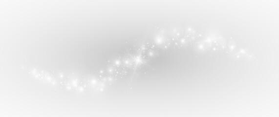 Festive starburst background with glowing shimmer and radiant flare. Silver sparkles with luxury stardust, magic particles and soft bokeh.