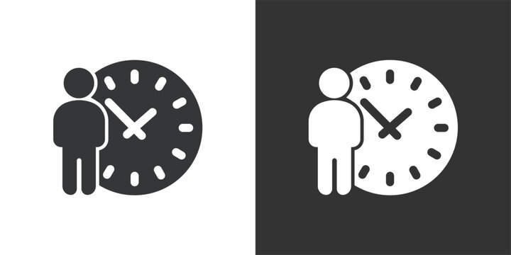 Timetable icon. Solid glyph series icon