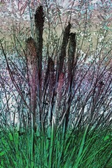 Abstraktes dynamisches futuristisches digitales Kunstwerk ohne Mithilfe von "KI " am PC selbst erstellt	