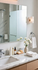 Fototapeta premium Minimalist Bathroom Aesthetics