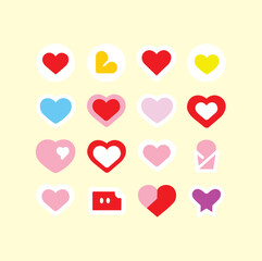 Vector image design of colored Valentine's symbols costume, very suitable to be used as an emoticon or a picture on a t-shirt