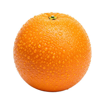 Vibrant, juicy orange glistening with fresh water droplets, symbolizing healthy refreshment and natural goodness, perfect for food and beverage marketing campaigns