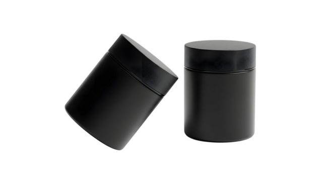 Two black charcoal sticks isolated on transparent background