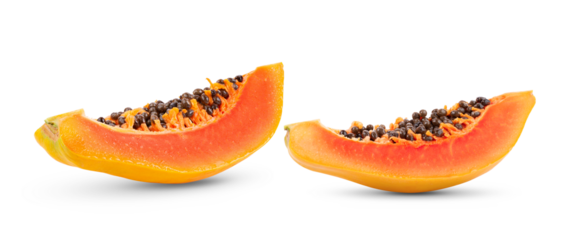 papaya isolated on transparent png (Image from camera)