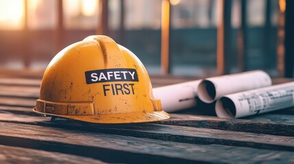 Safety helmet construction site