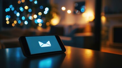 Smartphone email icon night