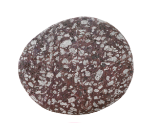 pebbles rock with a rough surface Isolated on white background