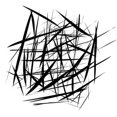 Abstract Black Lines Scratch Overlay on Gray Background