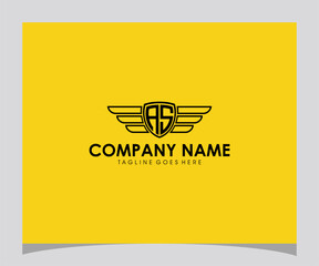 Abstract Yellow Lettermark on a Shield Icon AS Logo Design with Modern, Geometric Style