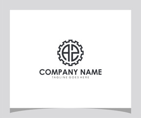 Industrial AZ Logo Design with Gear Element for Business Branding and Identity