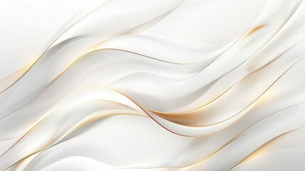Obraz premium Elegant Waves Abstract Gold and White Pattern Background
