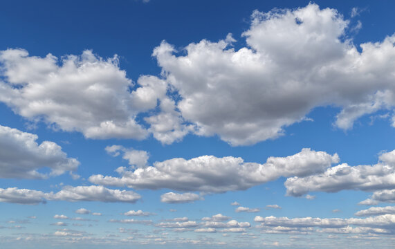 Sky view. Beautiful sunny sky. Background with clouds on blue sky. Clouds on blue sky.