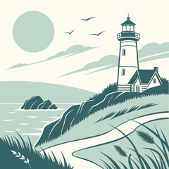 lighthouse on the beach