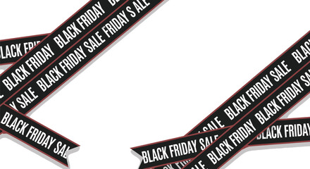Black friday sale banner with tape