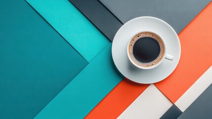 A cup of coffee sitting on top of a saucer