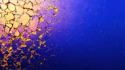 A close up of a blue and purple background with cracks in it