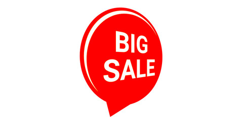 Big Sale Red Badge – Bold Discount Label for Marketing, Shopping, and E-commerce Promotions