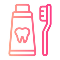 toothbrush gradient icon