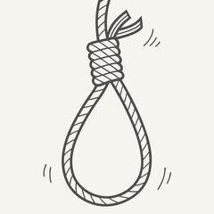 Rope Noose Illustration loop vector