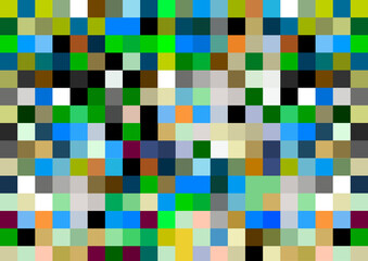A mosaic of colored squares. Abstract background.