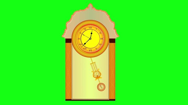pendulum wall clock Animation and illustration